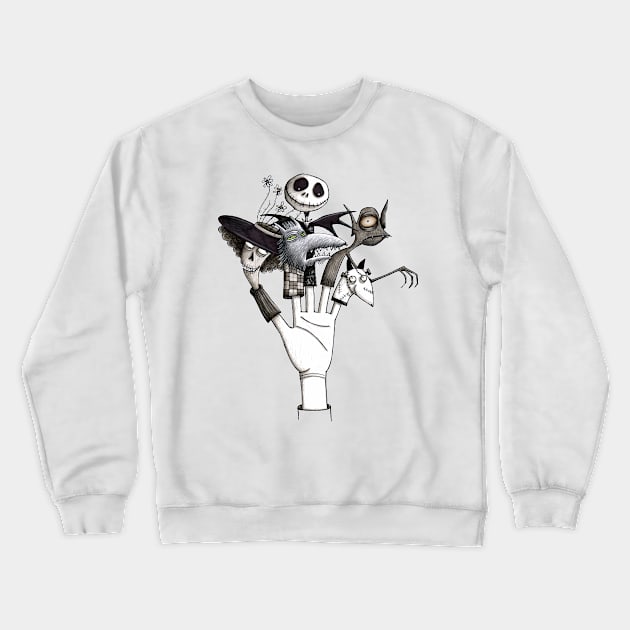 Tim Burton Tribute - Nightmare Before Christmas - Corpse Bride - Frankenweenie Crewneck Sweatshirt by JunieMond